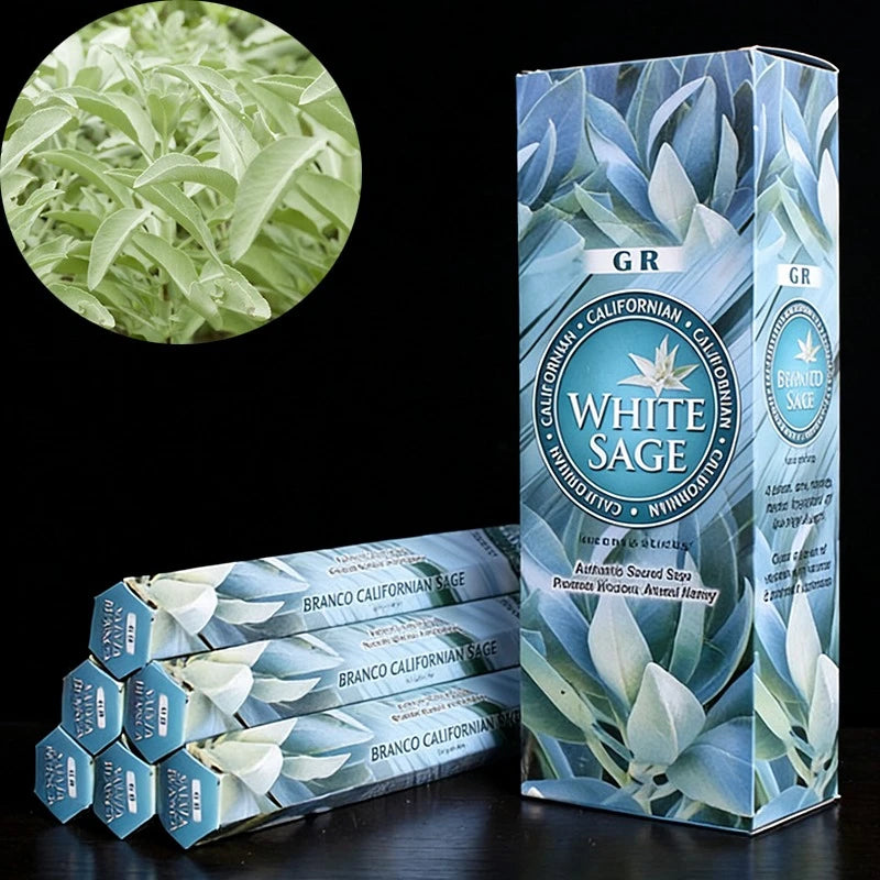 Fragrance 6 Boxes White Sage Lavender Incense Sticks Palo Santo Scents for Home Sandalwood Indian Incense Jasmine Home Fragrance Oasis Select