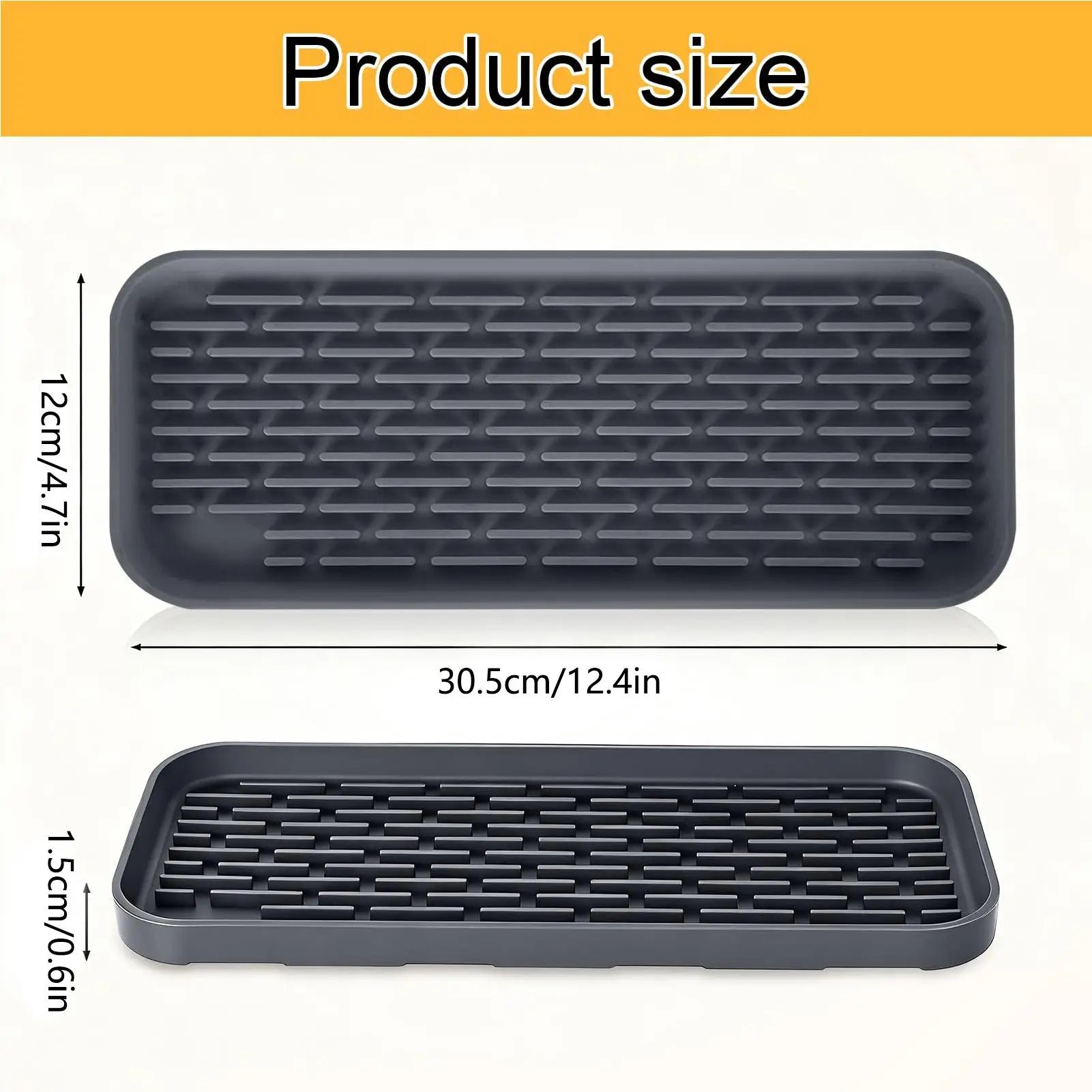 Silicone Non-Slip Drip Tray Mat – Kitchen & Bar Counter Pad
