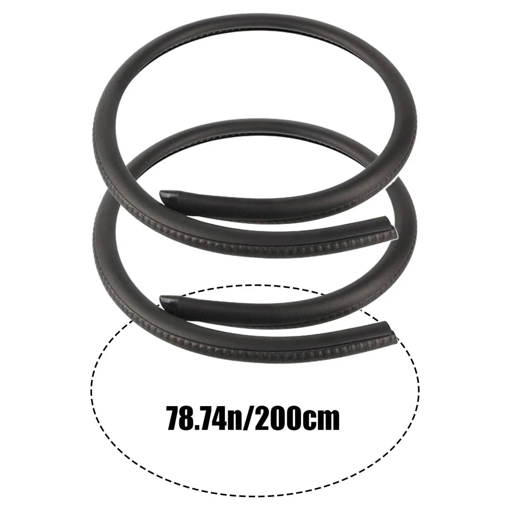 Vecligt EPDM Car Door Weatherstrip Seal Strip – 2m Pair