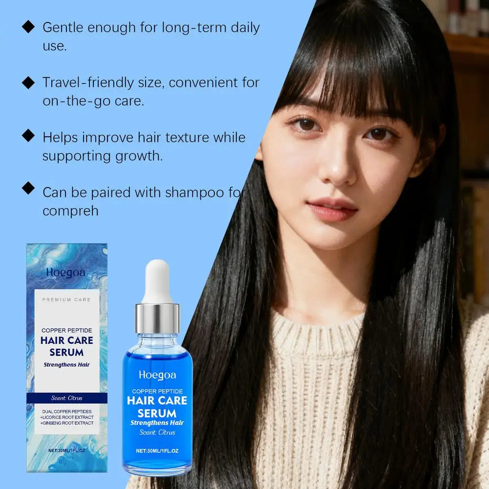 30ML Copper Peptide Serum for Hair Growth, Biotin & Peptide Hair Density Serum Tripeptide Scalp Care for Thicker, Fuller Hair Oasis Select