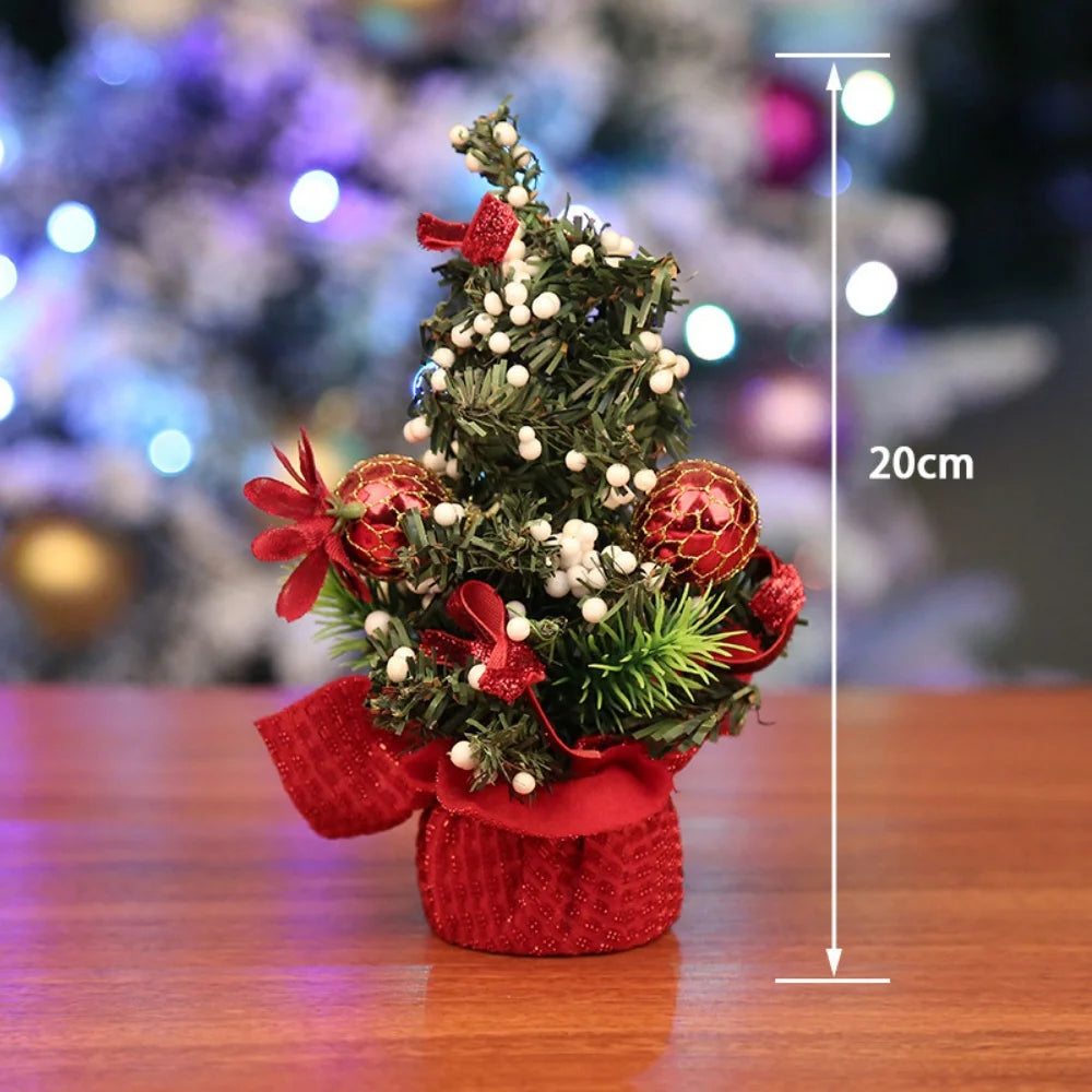 Mini Artificial Christmas Tree Tabletop Ornament | Desk Decor