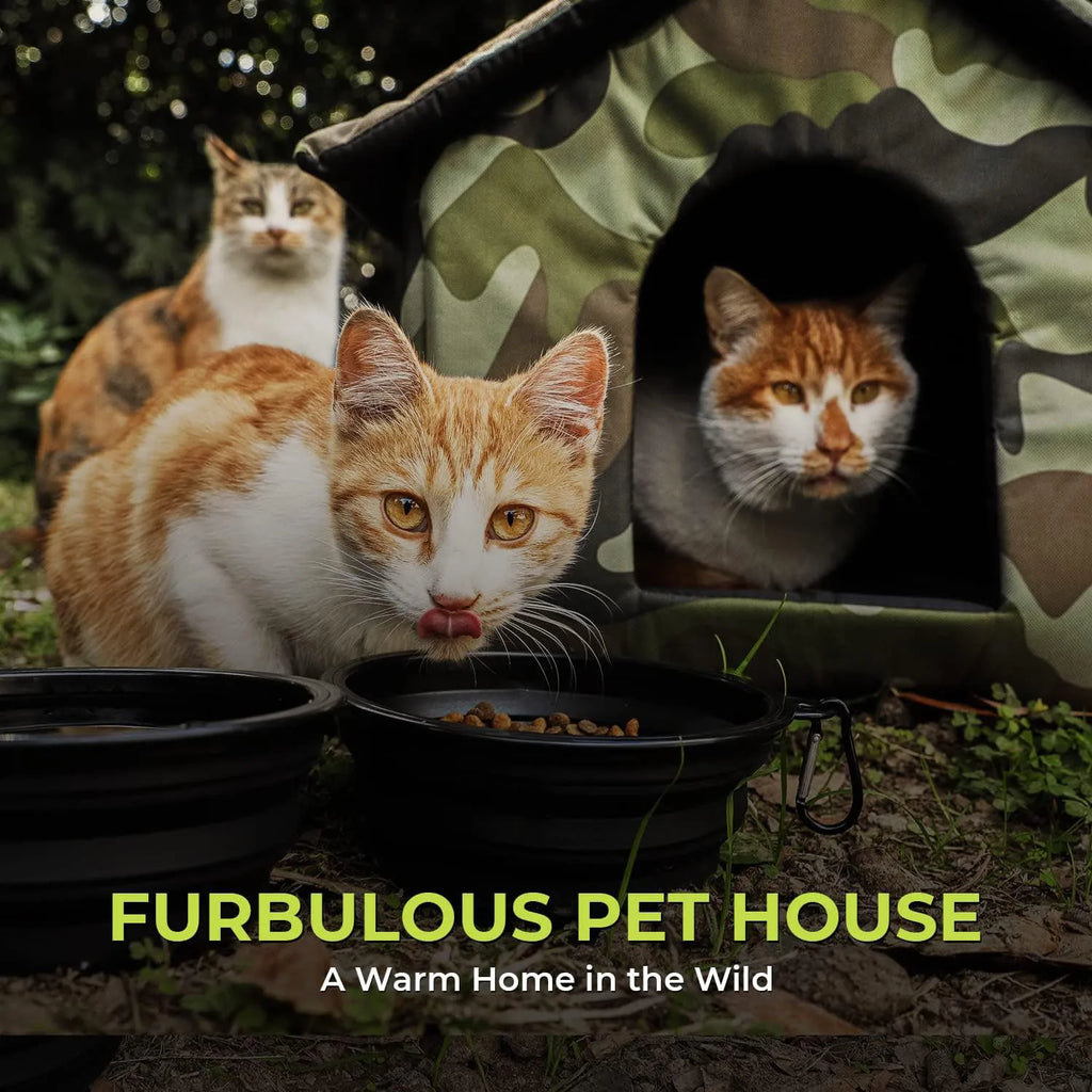 Collapsible Outdoor Cat House Pet Shelter Outdoor Waterproof Cold Windproof Scratch-Resistant Winter Tent Dog Nest Warm House Oasis Select
