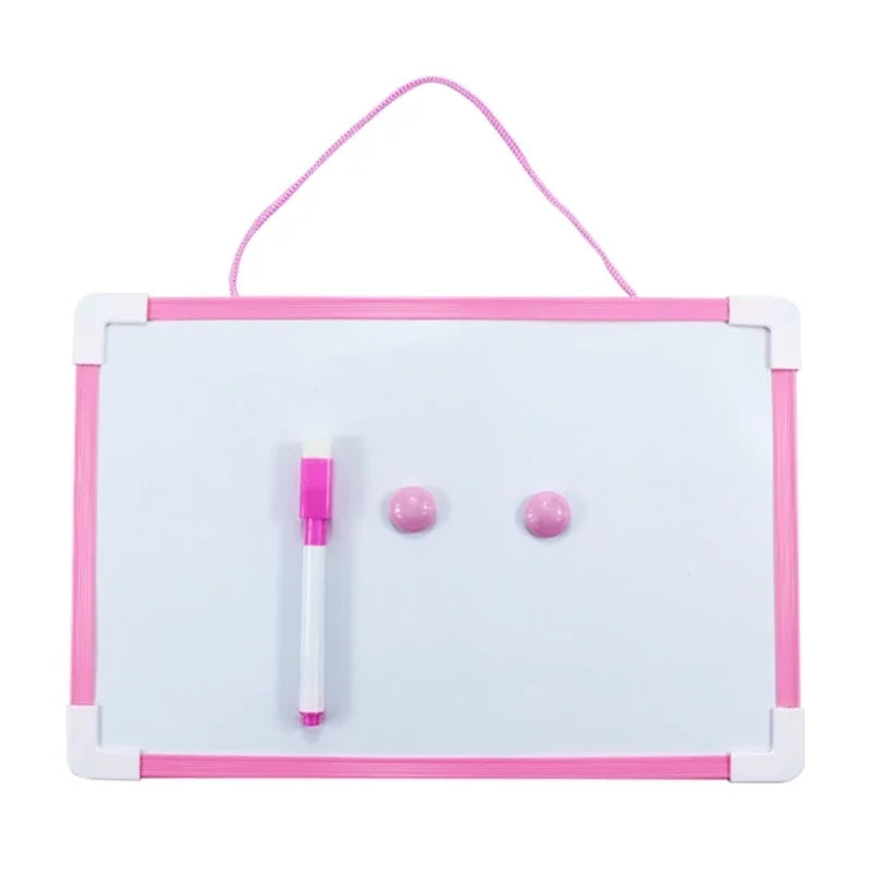 Magnetic Whiteboard with Marker and Magnets Set, Double-Sided Erasable Whiteboard Kids Drawing Board Hanging Memo Board Oasis Select Pink