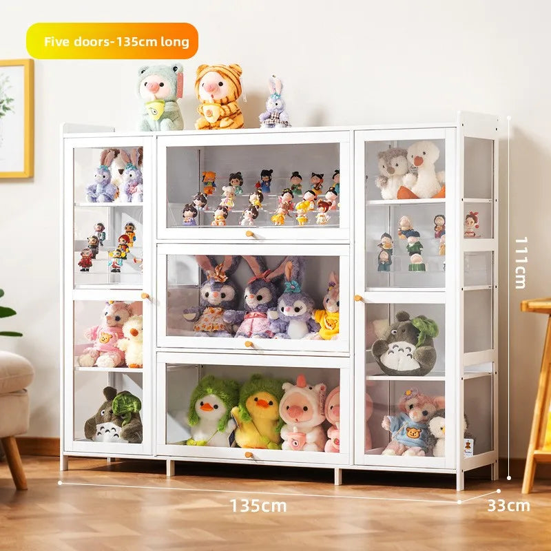 Doll storage display cabinet plush toy doll cotton doll figure blind box imitation acrylic transparent display box Oasis Select Five doors 135