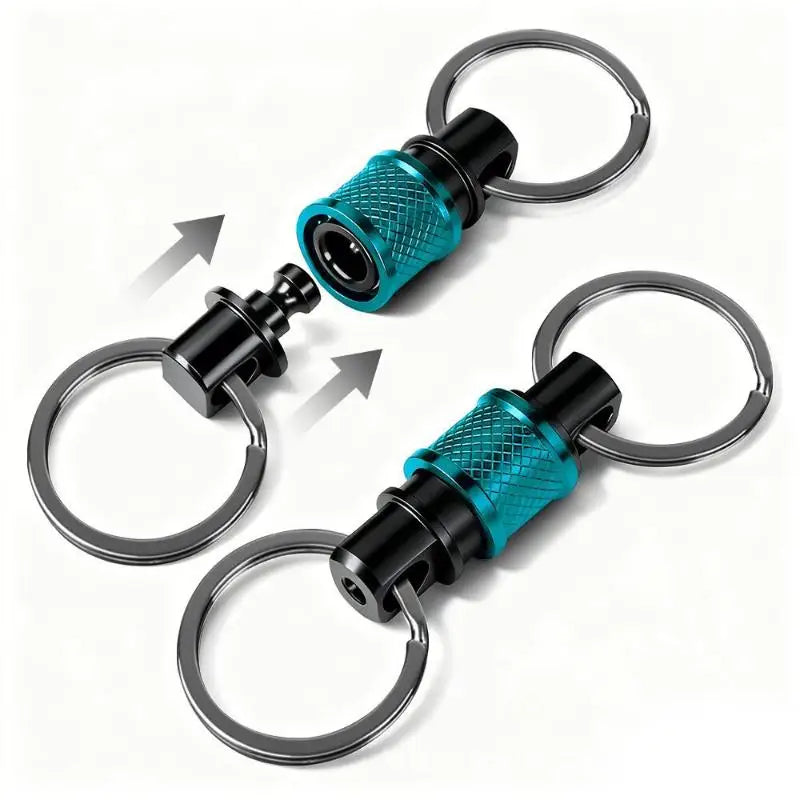 360° Quick-Release Swivel Keychain Clip – Aluminum Alloy