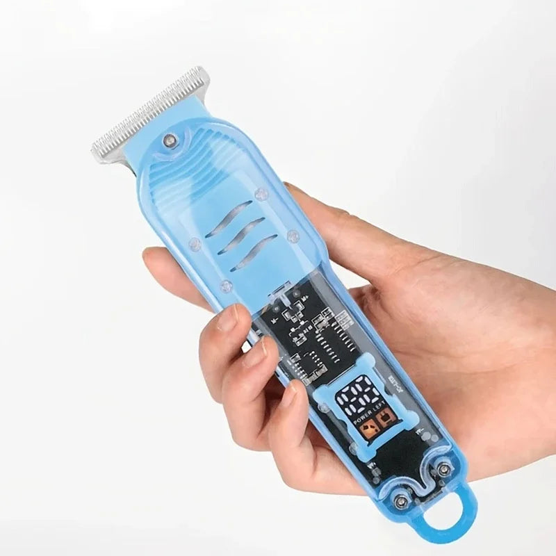 Professional Transparent Body Electric Hair Clipper for Men USB Rechargeable Trimmer Hair Cutting Machine Holiday Gift for Him Oasis Select
