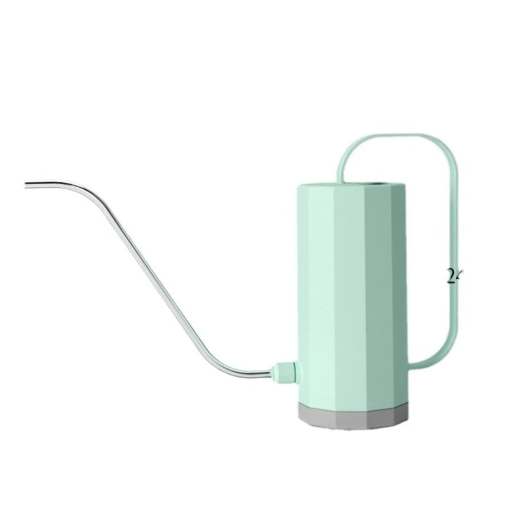 1.2L Gardening Watering Can Stainless Steel Curved Mouth Plant Sprinkler Irrigation Pot Long Spout Removable Nozzle Oasis Select Green