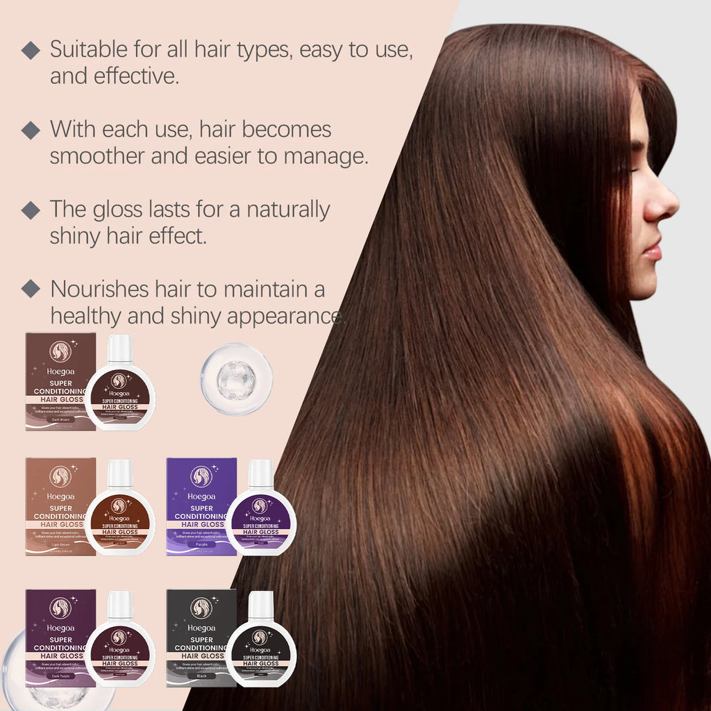Hoegoa Anti-Frizz Hair Brightening Conditioner Enhances Hair Color Increases Hair Elasticity Shine Deep Nourishing Conditioner Oasis Select