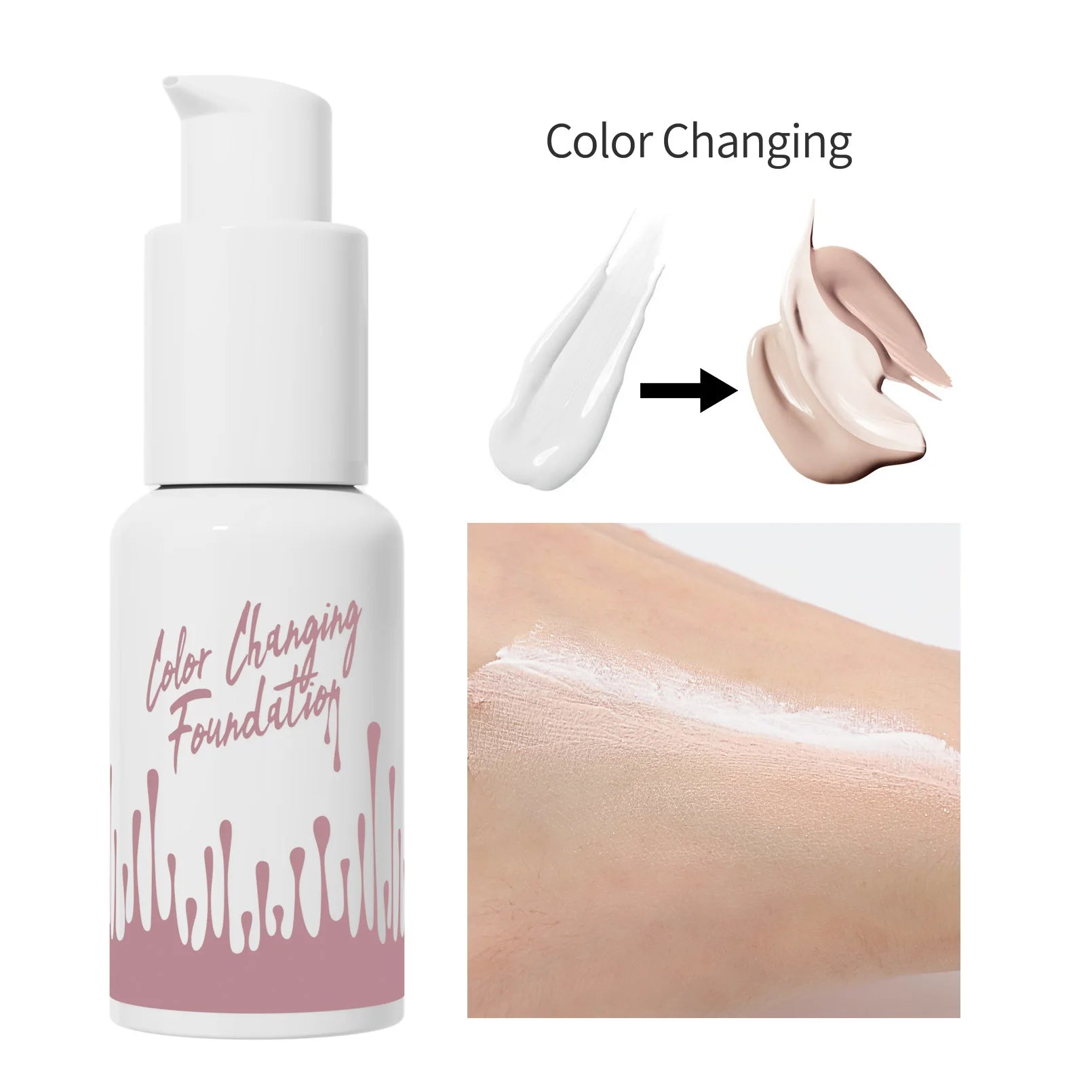 Hello Kiss Color-Changing Liquid Foundation – Matte & Hydrating