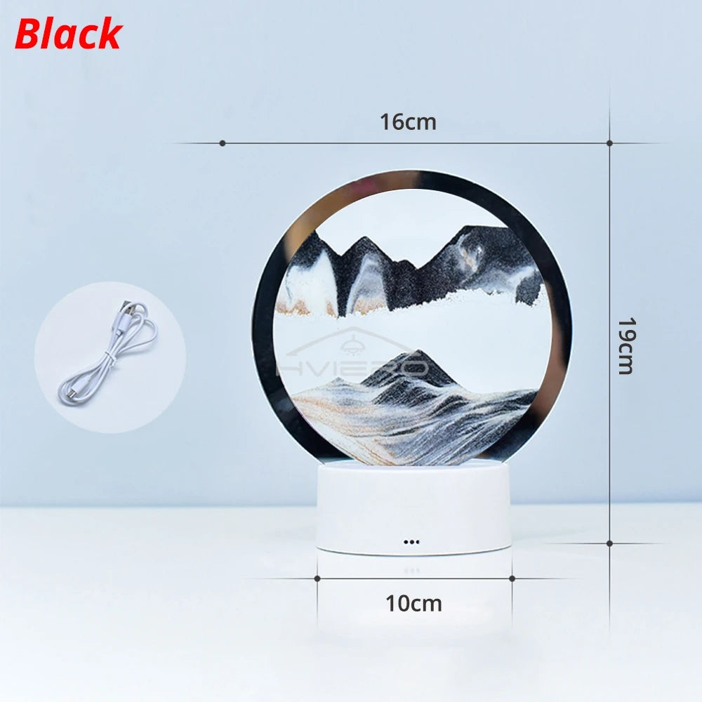HVIERO Quicksand LED Table Lamp | USB Rechargeable Night Light