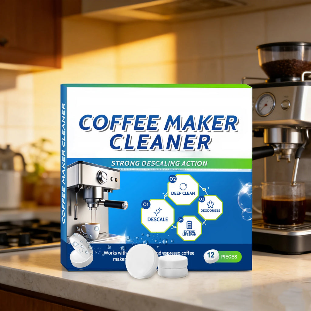 Coffee Machine Cleaner Gentle Cleaning Coffee Machine Remove Pipe Grease,Scale and Residue Coffee Machine Cleaning Tablets 12PCS Oasis Select