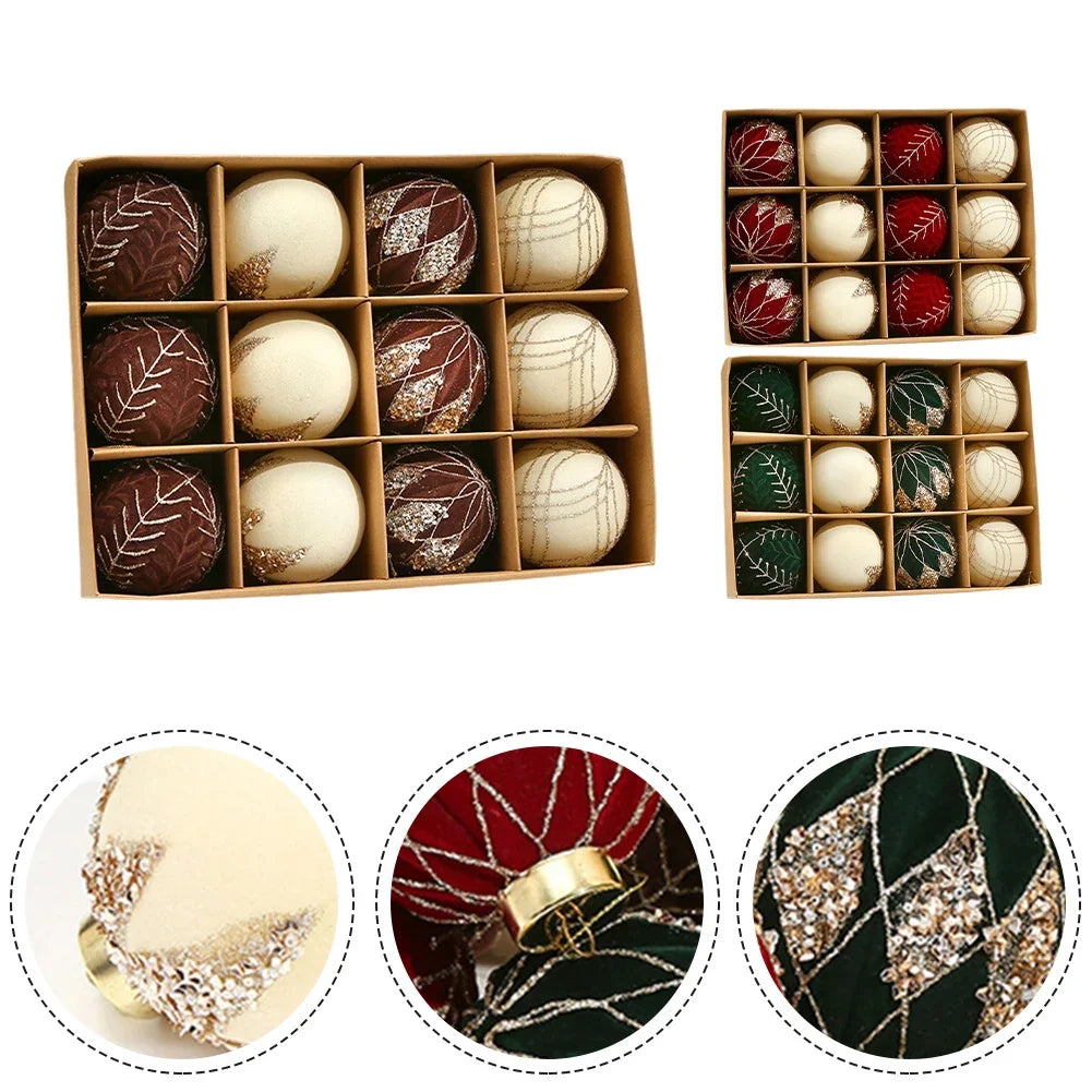 Holiday Decoration Velvet Christmas Ornaments Cozy Atmosphere Ornaments Quality Holiday Ornaments Soft Flocked Texture Oasis Select
