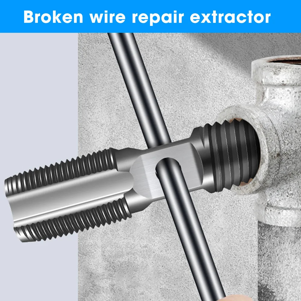 Damaged screw extractor double-headed screw extractor drill bit set water pipe bolt screw valve thread repair remover tool Oasis Select