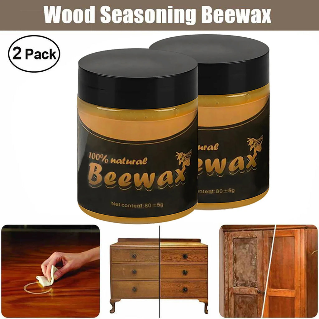Wood Seasoning Beewax Organic Natural Pure Wax Furniture Care Maintenance Wax Wood Cleaning Polished Complete Solution Cleaning Oasis Select