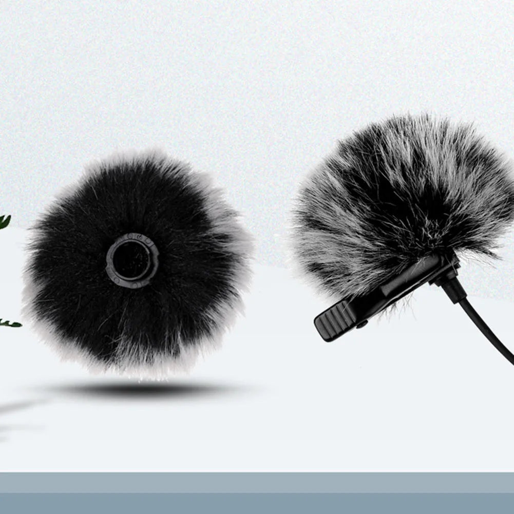 Lavalier Microphone Furry Windshield Mic Windshield Wind Muff Cover Foam Filter Sponge Microphone Windproof Cover For 5-12/15mm Oasis Select