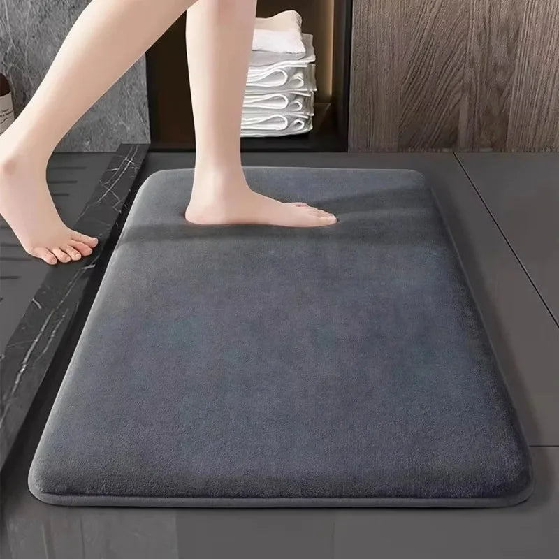 Super Absorbent Floor Mat Coral Velvet Non-Slip Bath Mat Quick Dry Bathroom Rug for Shower Room & Doorway Oasis Select
