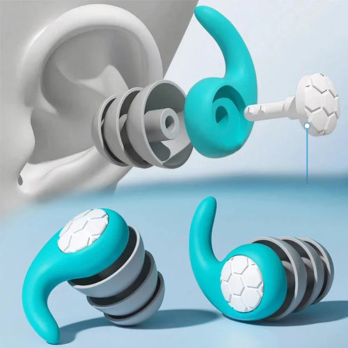 1 Pair Soft Silicone Earplugs - Noise Canceling, Waterproof, Comfortable Fit, for Sleep, Swimming, Creating a Silent Environment Oasis Select