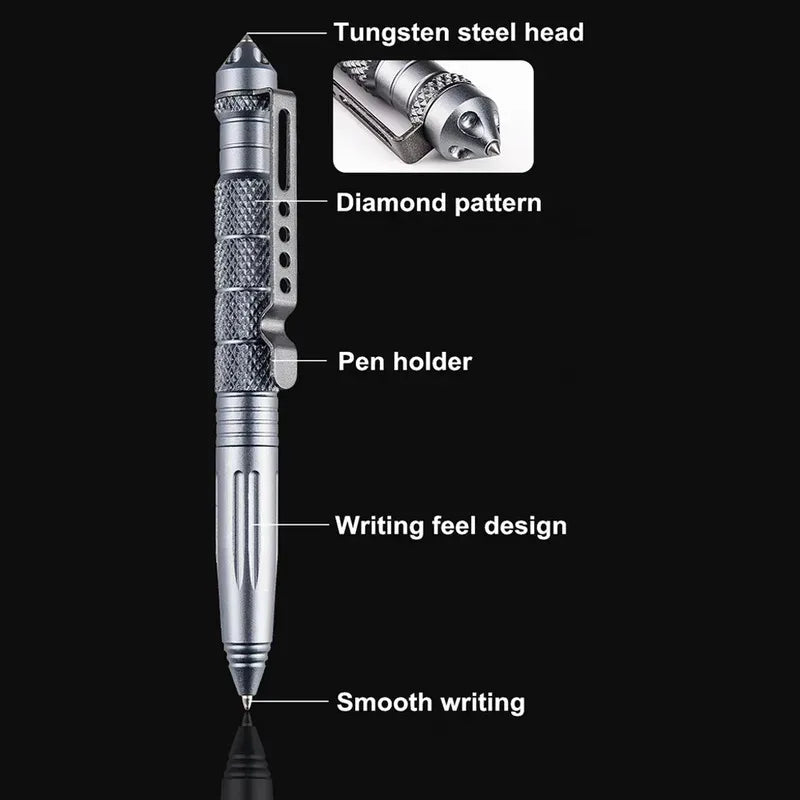 1/2/3/4pcs Tactical Pen Aviation Aluminum Emergency Glass Breakage Pen Safety Protection Survival EDC Multi-Purpose Tool Oasis Select