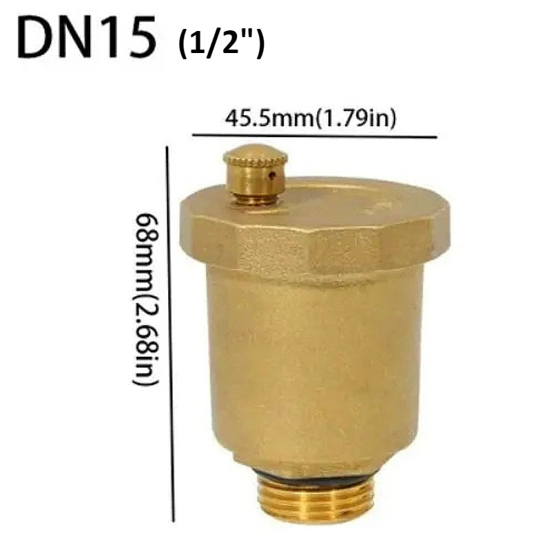 Brass Material Automatic Operation Exhaust Pressure Relief Valve One-way Standard External Thread Pressure Relief Exhaust Valve Oasis Select DN15 4Points