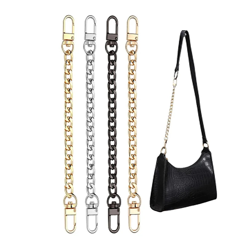 20cm Metal Chain Bag Strap Extension – Gold, Silver & Black Bag Chain Strap Oasis Select