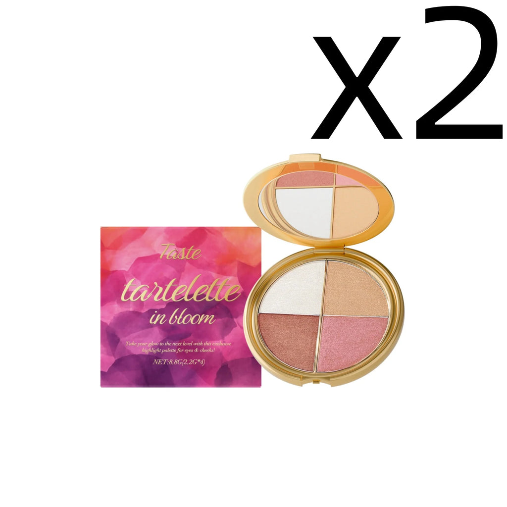 Highlight Powder Blusher Eye Shadow Plate Brighten Eye Area Smoothe Facial Skin Perfect Elegant Natural Look Portable Eye Makeup Oasis Select 8.8g Boxed X 2PCS