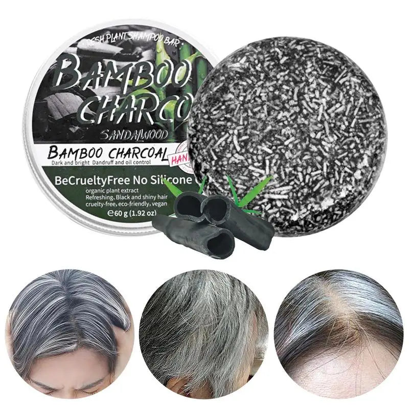 60g Hair Soap Hair Darkening Shampoo Bar Repair Gray White Hair Color Dye Hair Shampoo Natural Grey Gloss Black Soap Oasis Select