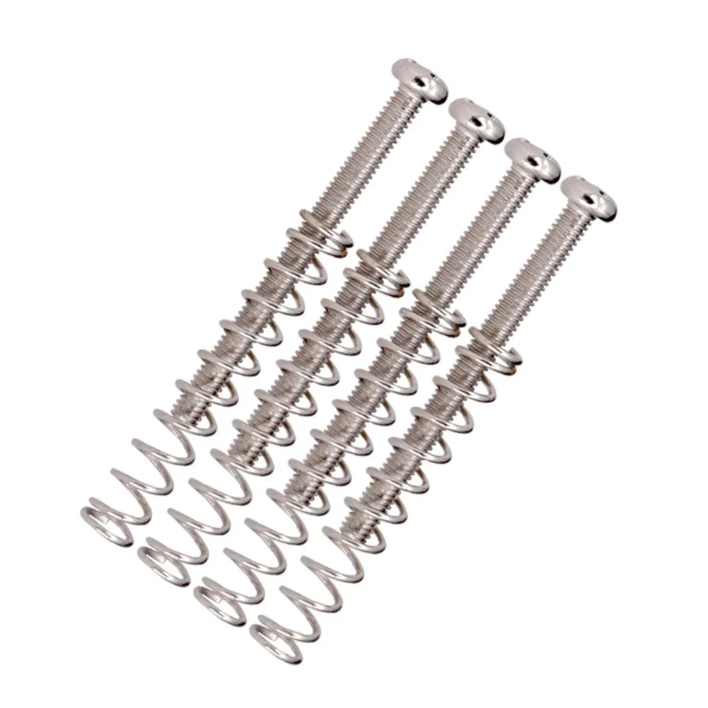 4Pcs Guitar Humbucker Pickup Screws And Springs M3*30MM In Chrome Black Or Gold For Electric Guitar Accessories Oasis Select Chrome