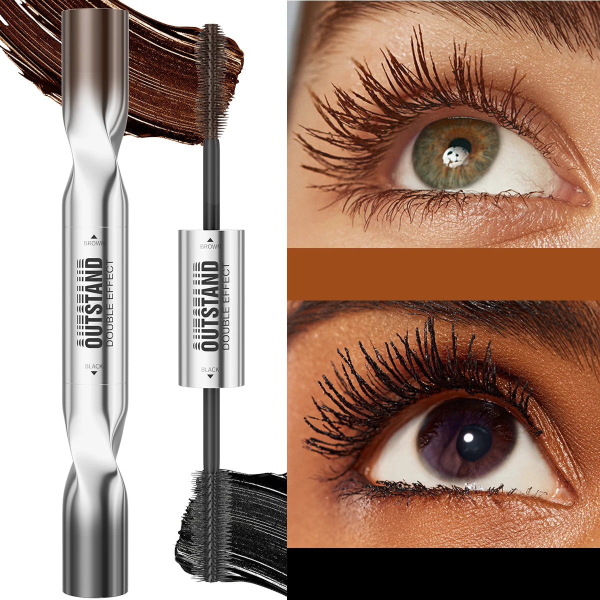 Waterproof Curling Mascara – Smudge-Proof | Black & Green Shades