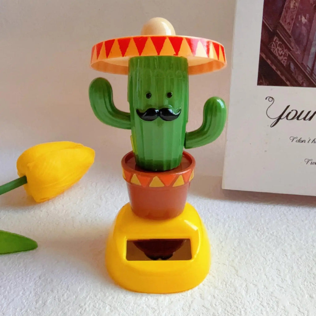 1PC Car Ornaments Solar Ornaments Bobblehead Cactus Shape Ornaments Gift Creative Interior Car Supplies Car Doll Ornaments Oasis Select