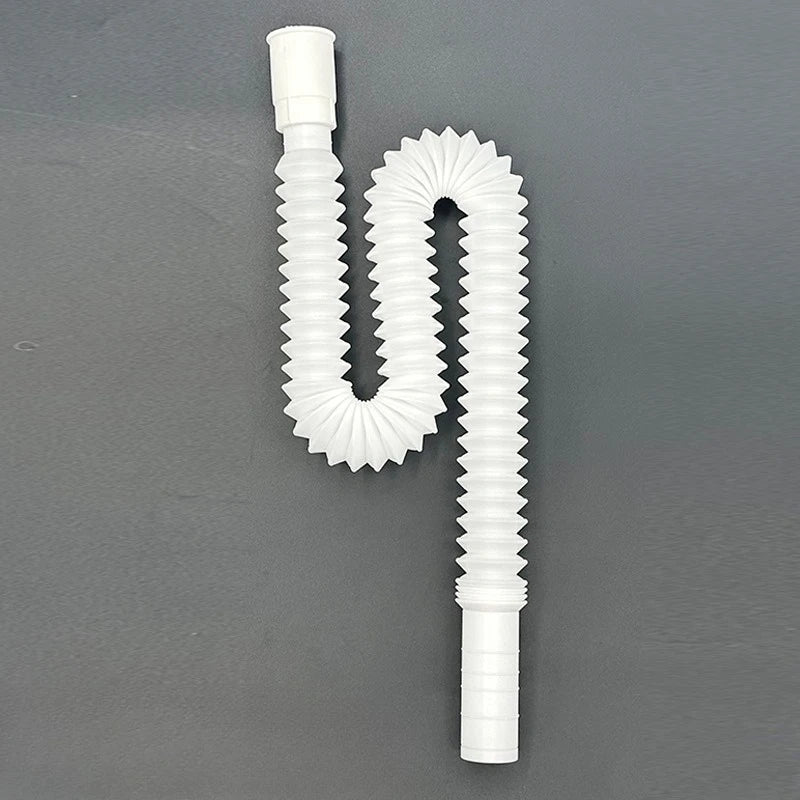 White 1-Pack Expandable Flexible Kitchen Sink Sewer Pipe Bathroom Drains Tube Wash Basin Plumbing Rainwater Down Spout Hose Oasis Select B