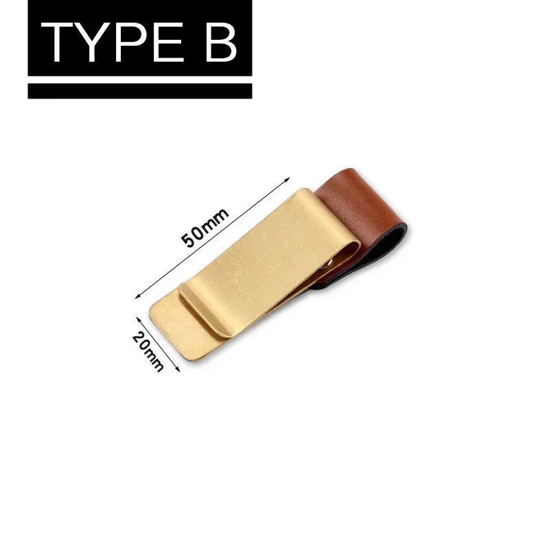 Notebook Paper Folder Retro Leather Journal Notebook Pen Holder Clips Bookmark With Stainless Steel Clip For Office Stationary Oasis Select TYPE B