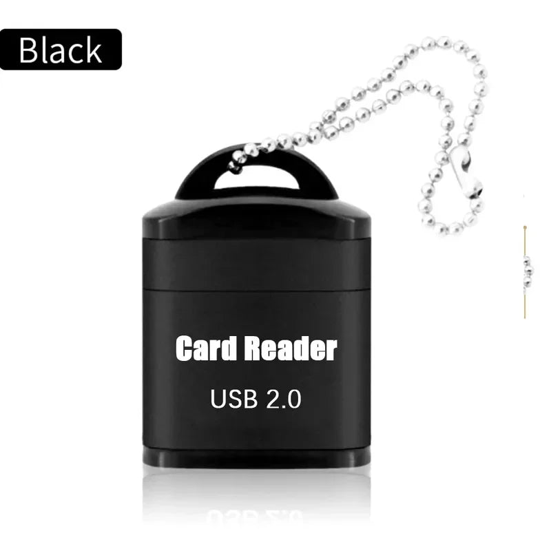 Mini High Speed USB 2.0 Card Reader TF Memory Card Adapter For Computer Desktop Laptop Notebooks USB Cartridge Oasis Select Black 1pcs