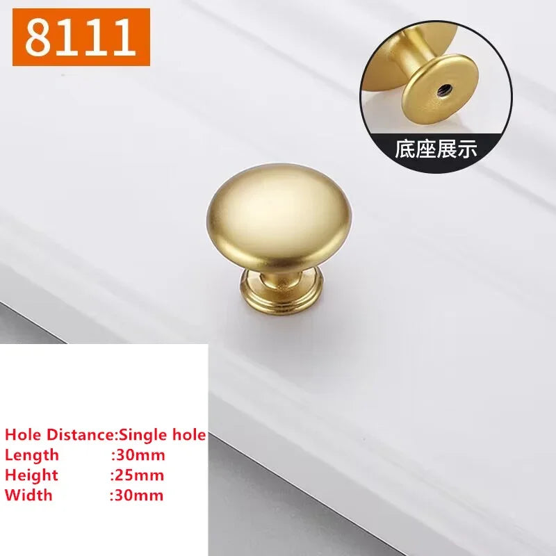 Handles Drawer Cabinet Furniture Kitchen Handles for Cabinet Knob Door Drawer Furniture Kitchen Knob Golden Simplicity Hardware Oasis Select B9-Single hole