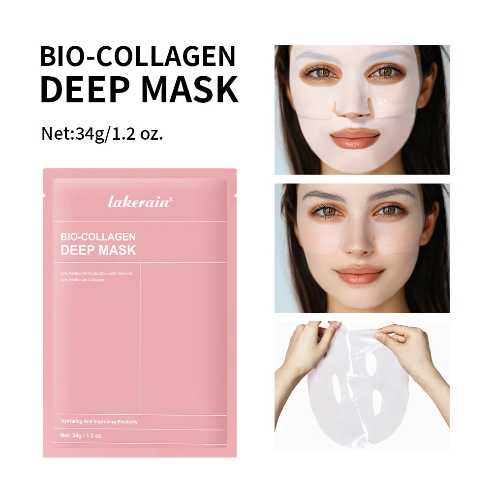 Deep Collagen Mask Korean Peel Off Mask Face Anti Wrinkle Lifting Skin Care Masks Bio Pack Night Wrapping Woman Skin Care Oasis Select 1pc