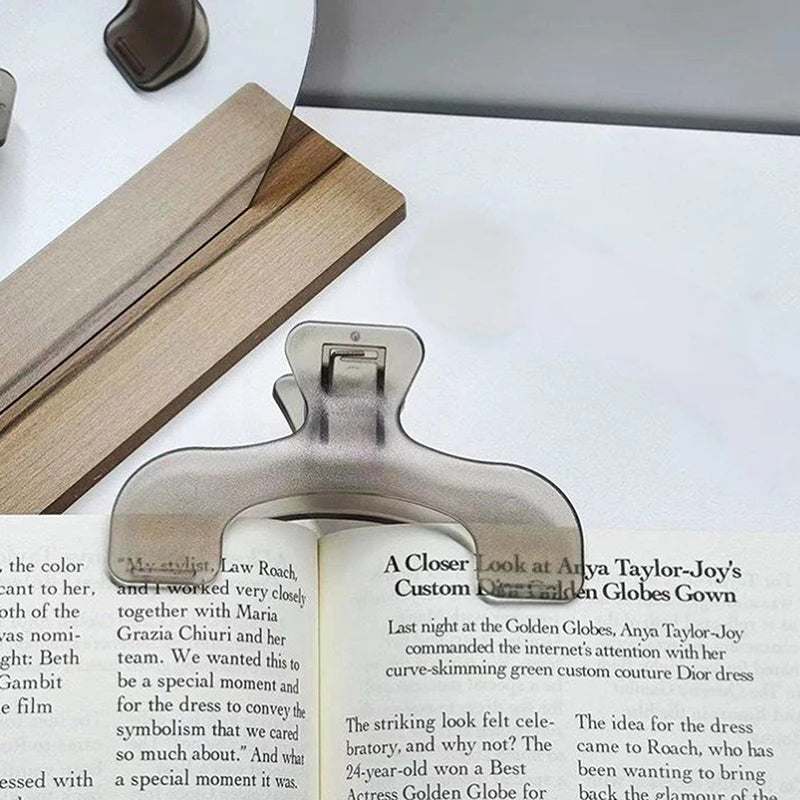 Simple Fixed Book Clips Frosted Transparent Page Holder For Reading Tool Memo Clip Kawaii Desk Accessories Practical Note Holder Oasis Select A10