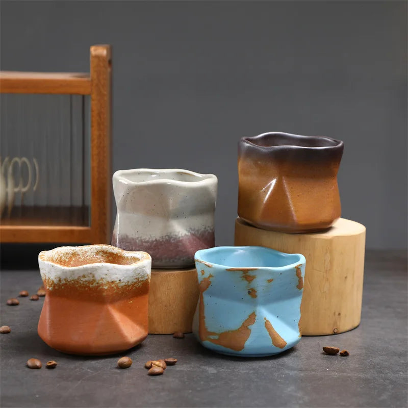 Kiln Turned Coffee Cup Kiln Turned Small Cup Kung Fu Tea Bowl Retro Ceramic Tea Cup Hot Sale Stoneware Master Cup Oasis Select