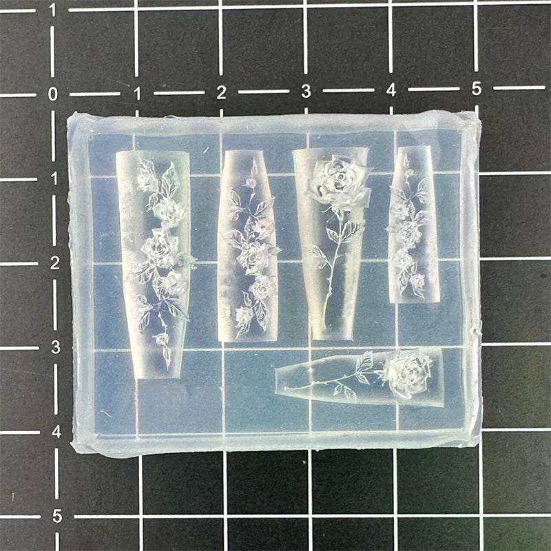 Flexible Nail Art Silicone Molds Create Rose Flower Charm For Professional Design And Jewelry Making Oasis Select