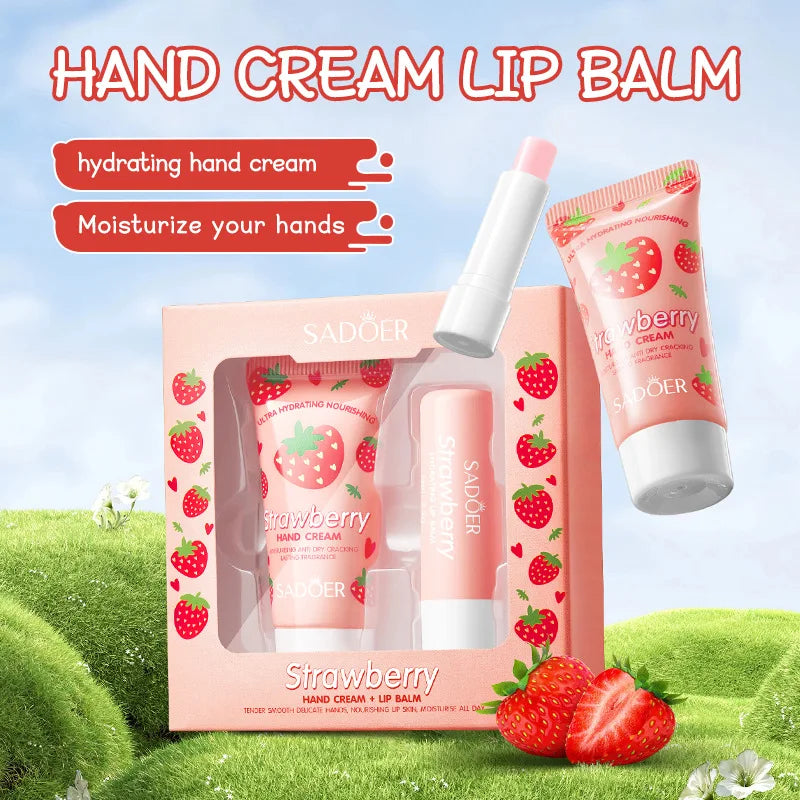 SADOER Avocado Hand Cream & Lip Balm Set – Moisturizing 2-Pc Moisturizing Skincare Set Oasis Select