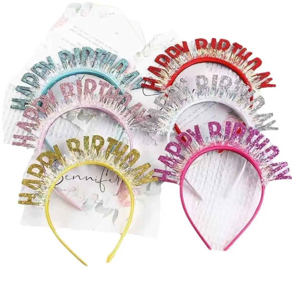 Glitter Happy Birthday Sequin Headband – Party Hair Accessory