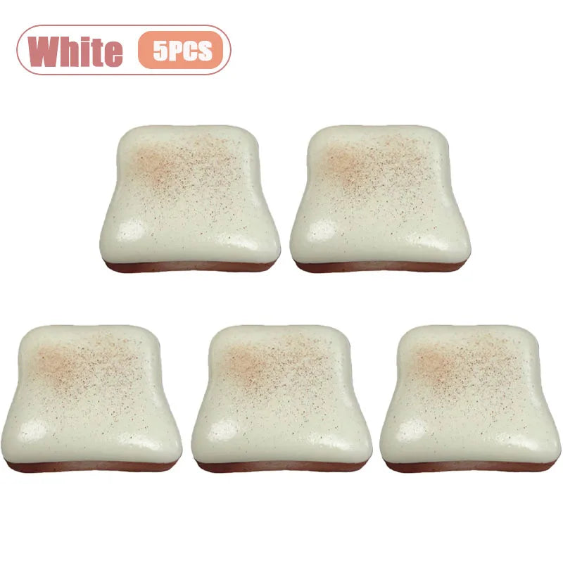 Ultra Soft Slow Rising Cream Toast Squishy Realistic Food Stress Relief Decompression Fidget Sensory Toy for Adults Novelty Gift