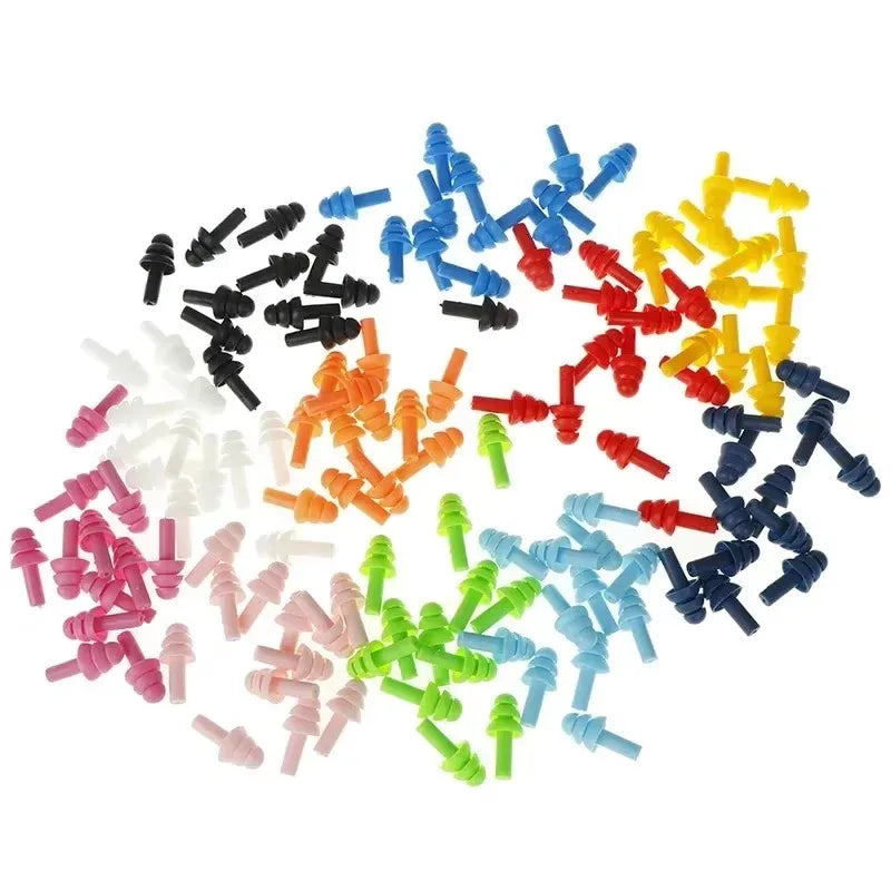 10-50pairs Ear Plugs Sound insulation Waterproof Silicone Ear Protection Earplugs Anti-noise Sleeping Plug For Noise Reduction Oasis Select