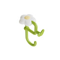 Desktop Storage Hook Flower-Shaped Adjustable Hook Desk Edge Hook Removable For Office Headphones Backpacks Oasis Select White