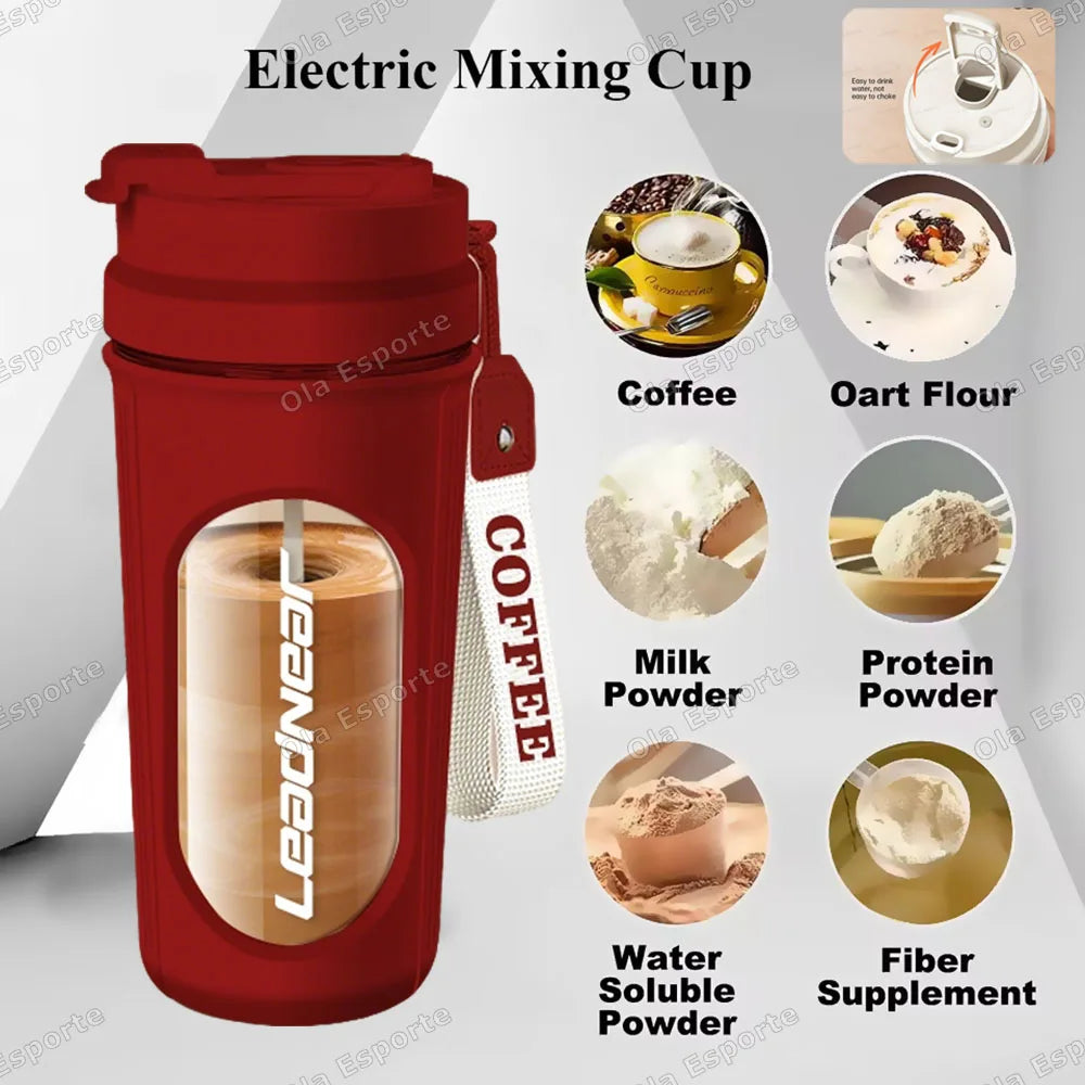 Electric Self-Stirring Shaker Cup 450ml | Protein Mixer Bottle