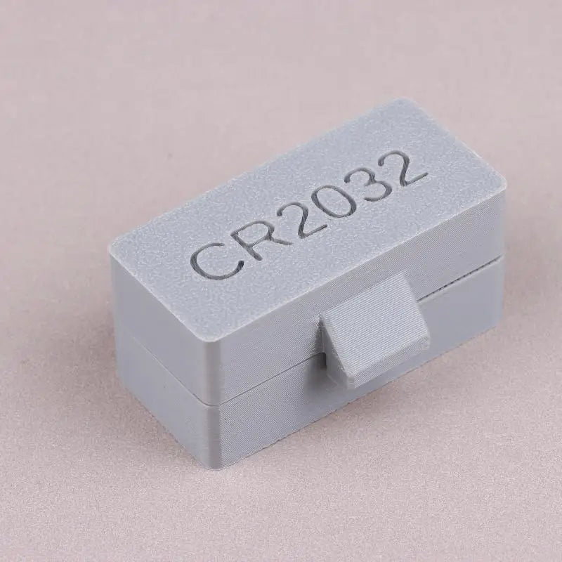 10-Hole CR2032/CR2025 Battery Box Coin Cell Battery Storage Case Portable Batteries Protective Holder Small Battery Organizer Oasis Select Gray