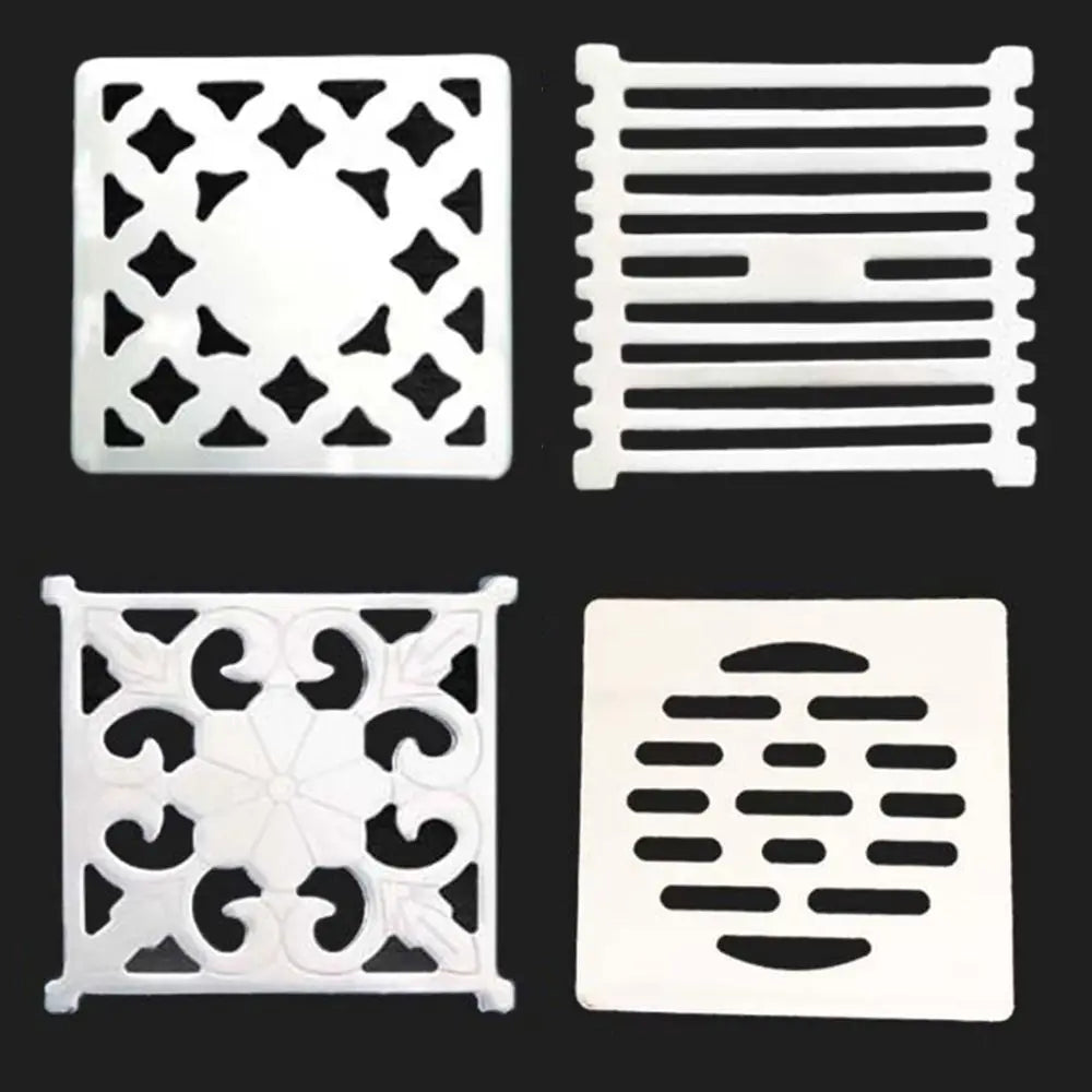 Square Floor Drain Cover Stainless steel convenient Shower Drain Hole Filter no rust Floor drain pad Bathroom Hardware Parts Oasis Select