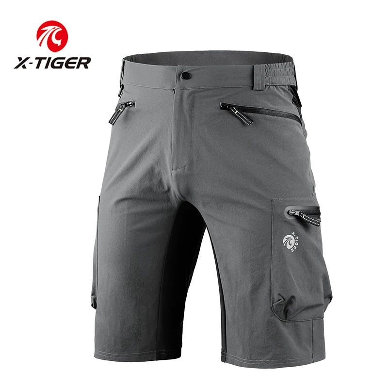X-TIGER Men's MTB Cycling Shorts – Multi-Pocket, Quick Dry