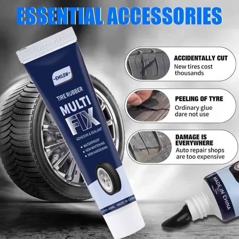 Universal Car Tire Repair Gel Tire Repair Gel Rubber Adhesive Not Corrosive Tire Scratches Cracks and Holes Repair Special Gel Oasis Select