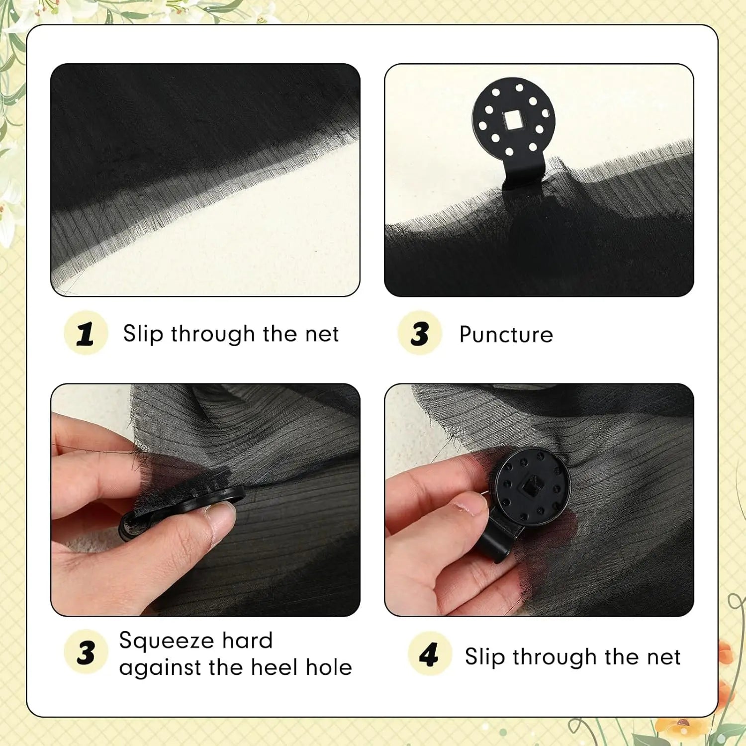 40/60 PCS Black Round Shade Cloth Clips Heavy Duty Plastic Fasteners for Sunshade Net Bird Netting Fabric Connectors Oasis Select