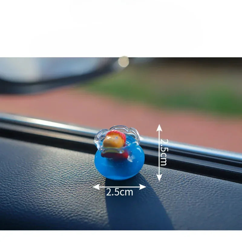 5/10pcs Luminous Mini Resin Garden Decoration Outdoor Patio Lawn Yard Fish Tank Potted Plants Car Ornaments Car Dashboard Toys Oasis Select