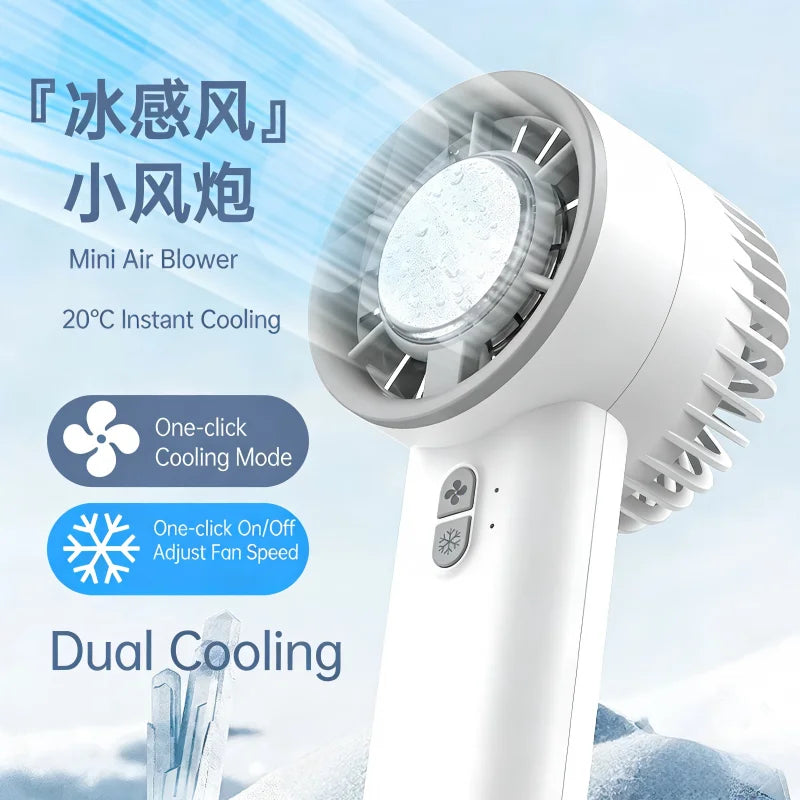New Handheld Mini Fan Portable Semiconductor Ice Cooling Fan Mini Portable Handheld Cooling Fan For Home Office Travel Oasis Select